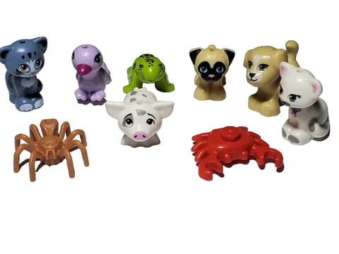 Lot Of 9 Lego Animals Pig Cat Dog Bird Turtle NEW LISTING 06/10/2026