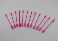 LEGO 99784 x12 Pink Bar 12L 1x2 Plate End Hollow Studs 1x1 Round Plate 3 7/8in