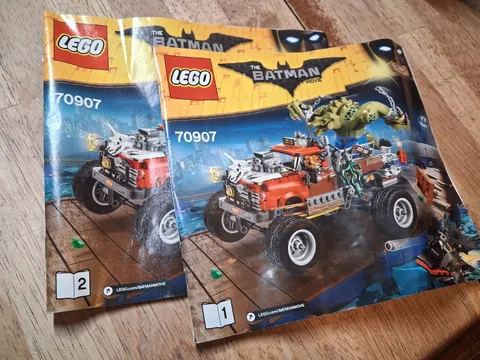 Lego The Batman Movie Killer Croc Tail Gator Instruction Manuals 70907