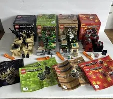 LEGO Minecraft Micro Worlds | 21102 | 21106 | 21105 | 21107 | 99% Complete