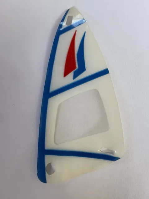 Vintage LEGO City Plastic Triangle Windsurfing Sail Red & Blue Triangle Pattern
