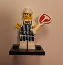 LEGO Series 6 Minifigure - Butcher - Minifig with Stand - Incomplete No Knife