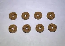 Lego Lot Of 8 Medium Nougat 2x2 Round Plate Plates New City Part