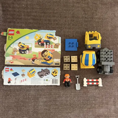 LEGO Duplo 4976 Concrete Mixer Truck Set 100% Complete Box Manual Construction