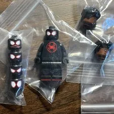 LEGO Miles Morales Spider-Man Mini figure FST Firestartoys (with extra heads)