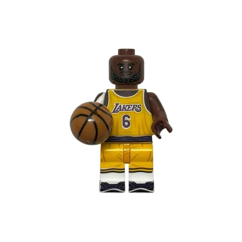 LEGO LEBRON JAMES LOS ANGELES LAKERS NBA BASKETBALL MINIFIGURE (CUSTOM)