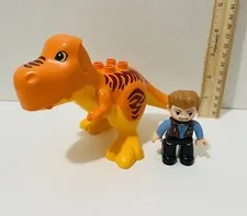 LEGO Duplo Jurassic World Owen & T-Rex Figure Lot  
