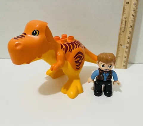 LEGO Duplo Jurassic World Owen & T-Rex Figure Lot  