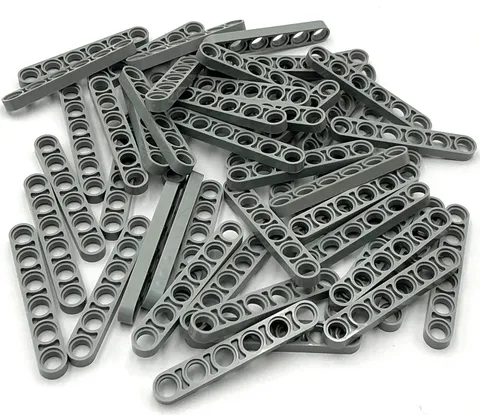 Lego 50 New Light Bluish Gray Technic Liftarm Thin 1 x 6 Pieces