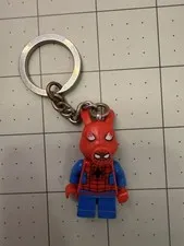 Spider-Ham Spider-Man Pig Minifigure Keychain - Marvel Spider-Verse Style