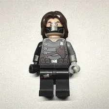 LEGO Winter Soldier Minifigure Marvel Super Heroes Gray Outfit Black Legs