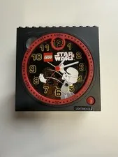 Star Wars LEGO Quartz Alarm Clock With Chewbacca & Storm Trooper - TESTED Works!