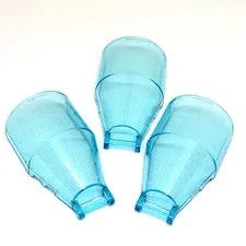 LEGO Parts Trans-Light Blue Windscreen 6 x 4 x 2 Round w/Bar Handle No 92279 X 3