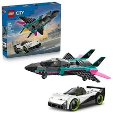 LEGO City Jet vs. Car Building Toys for Kids With Minifigures, Ages 6+ - 60489