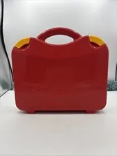 LEGO Red Hard Plastic Carrying Carry Case Storage Box w/Handle (No Dividers)