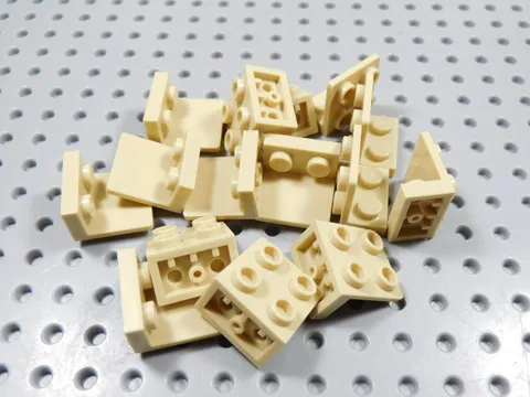 LEGO Lot of 15 Tan 1x2-2x2 Inverted Brackets BC