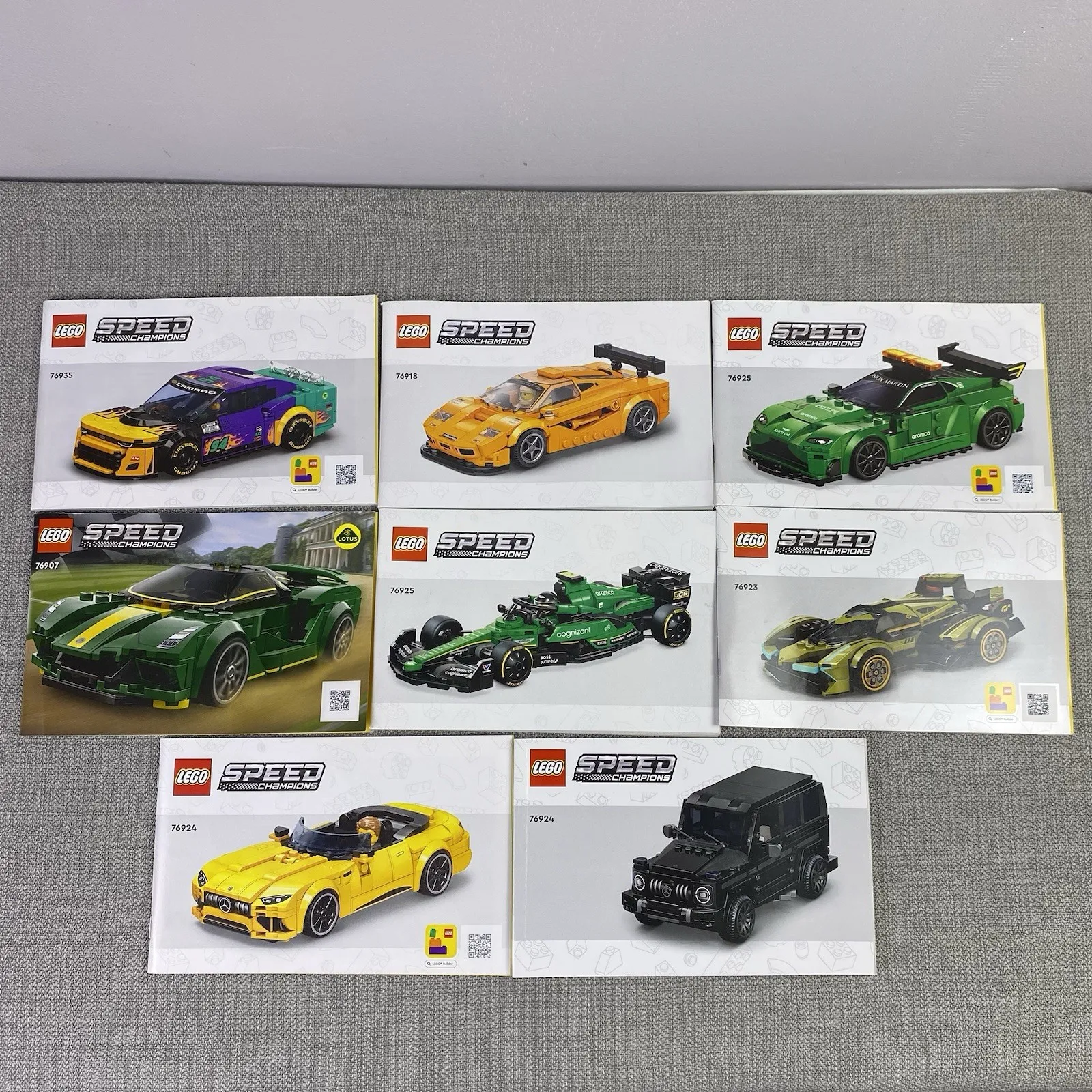 Lego Speed Champions Lot INSTRUCTION MANUALS ONLY 8 Manuals 76918 76935 76924