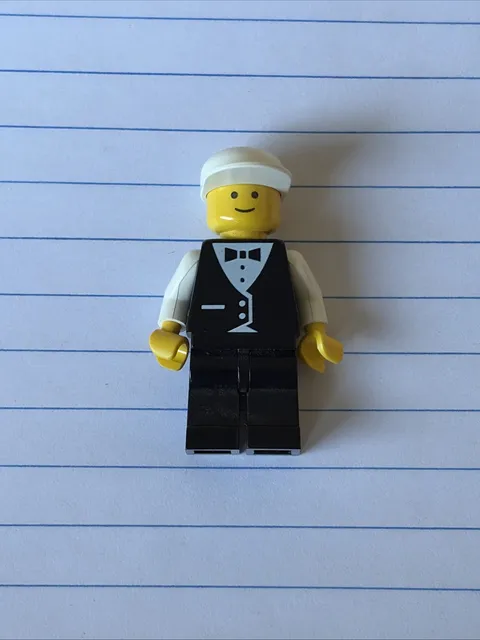 LEGO MINIFIGURE CITY TOWN VEST With White Hat