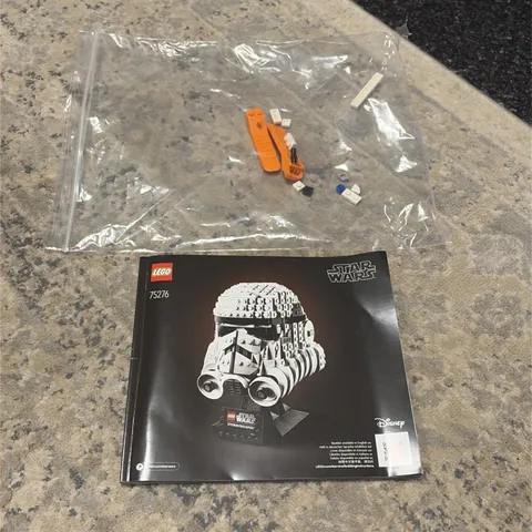 LEGO STORMTROOPER HELMET 75276 Star Wars Manual & Extra Pieces Only