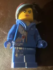 LEGO Minifigure Wylde Style in Blue Outfit with Blue and Pink Strips in her hair