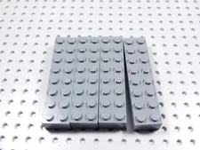 LEGO Lot of 4 Dark Bluish Gray 2x8 Bricks BE