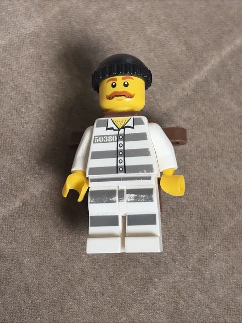 LEGO® City Jail Prisoner 50380 Minifigure Prison Stripes Police 60256 cty1127