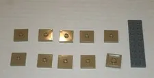 LEGO NEW 2x2 Dark Tan Plate 1 Center Stud (10x) 4578032 6126075 Brick 23893
