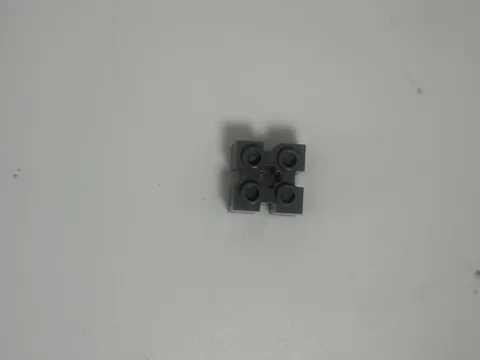 LEGO-GRAY- Brick, Modified 2 x 2 with Channels and Axle Hole 90258