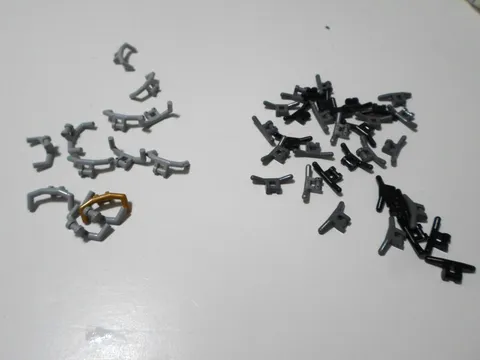 LEGO  LOT 45 MIXED COLORS  MINIFIGURE UTENSIL HANDLEBARS 30031 AND 98397