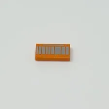 3069pb1458 LEGO Tile 1x2 w/ Groove Silver Rectangles 20 15 & 136113966 ORANGE (1