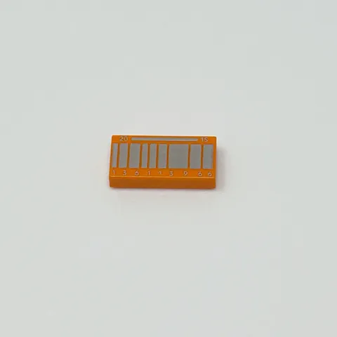 3069pb1458 LEGO Tile 1x2 w/ Groove Silver Rectangles 20 15 & 136113966 ORANGE (1