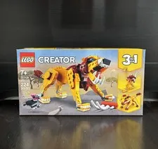 LEGO Creator 3 in 1 "Wild Lion" Building Toy Set 31112- 224 Piece NEW In Box
