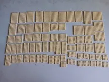 LEGO BULK LOT 68 TAN FLAT PLATES 4X4 4X6 4X8 4X10 6X6 6X8 6X10 6X12 8X8