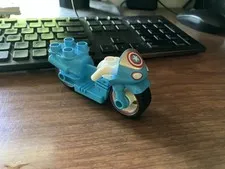 Lego Duplo Blue Captain America Motorcycle Marvel Superhero Motor Bike Cycle