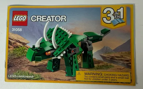2017 LEGO 31058 Creator 3 in 1 Mighty Dinosaurs instruction manual only
