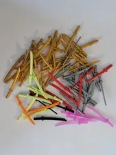 LOT OF 71 AUTHENTIC LEGO NINJANGO SWORDS GOLD GRAY BLACK RED PINK ORANGE YELLOW