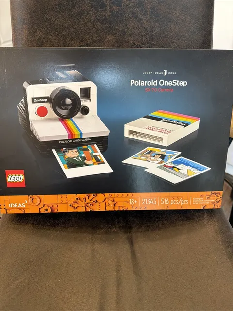 LEGO Ideas Polaroid OneStep SX-70 Camera 21345 Set, 516 Pieces, Ages 18+