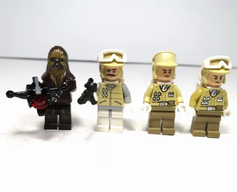 Lego Star Wars Hoth Rebel Troopers Minifigs and Chewbacca with Crossbow LOT Dmgd