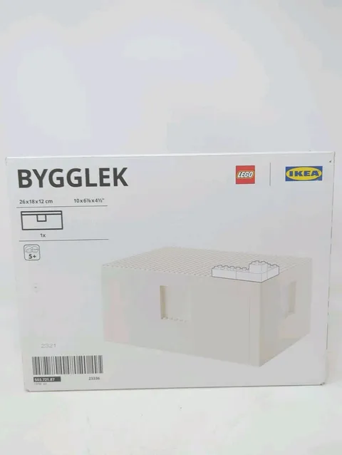 LEGO x IKEA BYGGLEK LEGO® 26x18x12cm Medium Box W/ Lid White 503.721.87 New 