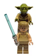 LEGO Star Wars Minifigure Luke Skywalker + Yoda From Set 75208 Yoda’s Hut
