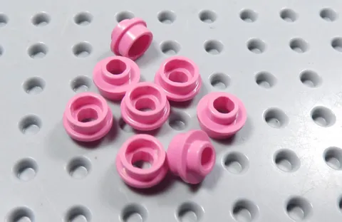 LEGO Lot of 8 Dark Pink Round 1x1 Plates w/ Open Center AY