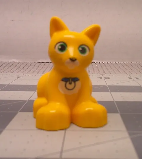 Lego Duplo Building Block Toy Figure Replacement Animal Sitting YELLOW CAT