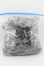 Lot of genuine LEGO bulk gallon bag 2+ pounds unique unusual pieces GRAY