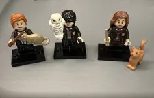 LEGO Harry Potter Minifigure Lot of 3 Harry Hermione Ron w/ Accessories