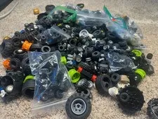 LEGO Bulk Lot 6.2 Lbs Mixed Wheels Tires Rims Parts