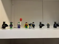 LEGO Batman Minifigure Lot w/ Batman, Robin, The Joker, Bat Dog, and Scarecrow