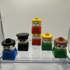 Vintage Lego Duplo Figures - Lot Of 6