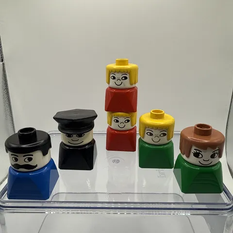 Vintage Lego Duplo Figures - Lot Of 6