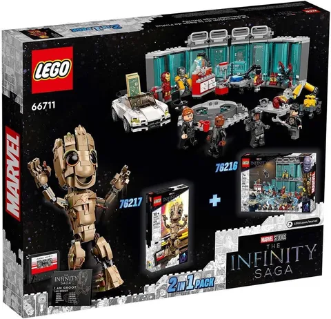 Lego 66711 - The Infinity Saga 2 in 1 pack. Lego 76216 and Lego 76217 Baby Groot