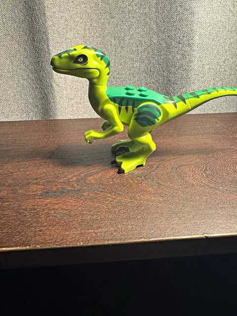 LEGO Velociraptor Animal Figure, Lime Green, Printed, Plastic, 1 Piece